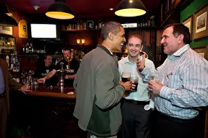 Irish Prints: President Barack Obama with his Irish cousin, Henry Healy (center). They celebrated St