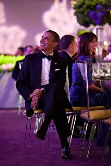 Cameron Prints: President Barack Obama listens as British Prime Minister David Cameron at State Dinner