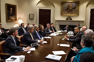 Obama Prints: President Barack Obama meeting with 2nd Term Cabinet, April 26, 2012