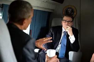Presidential Ambitions Prints: President Barack Obama meets with Texas Gov
