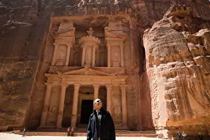 Obama Prints: President Barack Obama near the Treasury at the ancient city of Petra in Jordan