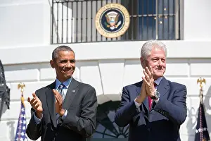 Applauding Prints: President Barack Obama and former Pres