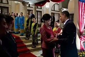 Powerful Women Prints: President Barack Obama talks with Thai Prime Minister Yingluck Shinawatra