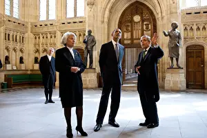 Thatcher Prints: President Barack Obama tours the House of Commons Members Lobby at Parliament in London