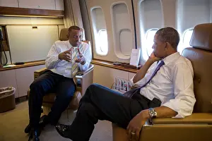 Obama Prints: President Barack Obama with Transportation Sec