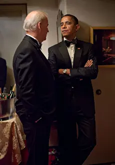 Obama Prints: President Barack Obama and Vice President Joe Biden before the start of the Kennedy Center Honors at the John F