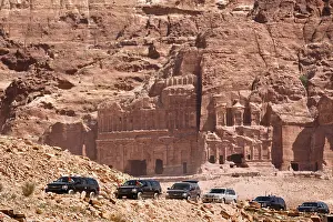 Obama Prints: President Barack Obama's motorcade at the ancient city of Petra in Jordan