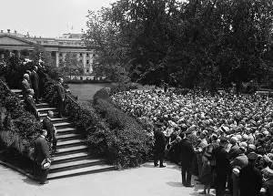 Calvin Prints: President Calvin Coolidge addressing delegates to the Nat'l Assoc