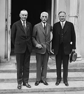 Secretary Prints: President Calvin Coolidge Andrew Mellon and Herbert Hoover in 1928