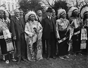 Leather Prints: President Calvin Coolidge (center)