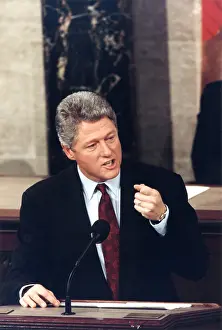 Clinton Prints: President Bill Clinton addresses a joint session of Congress, Feb. 17, 1993