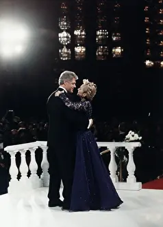 Inaugurations Prints: President Bill Clinton and Hillary Rodham Clinton, dancing at an 1993 inaugural ball