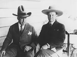 Cowboy Hats Prints: President Coolidge in a 5 gallon hat