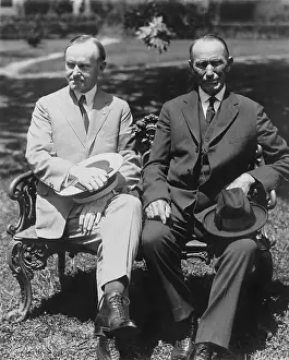 Calvin Prints: President Coolidge and his father