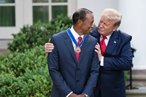 President Donald J. Trump presents the Presidential Medal of Freedom to golf champion Tiger Woods, May 6, 2019 (BSLOC_2019_5_164)