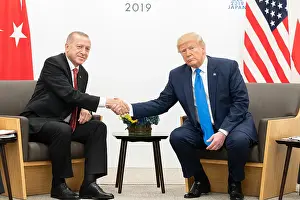 Japan Prints: President Donald Trump in a bilateral meeting with President of Turkey