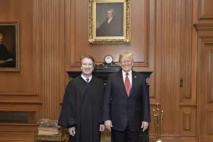 Supreme Court Prints: President Donald Trump with Brett Kavanaugh after his investiture as an Associate Justice of the Supreme Court