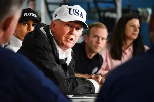 Texas Prints: President Donald Trump in Corpus Christi, Texas, after Hurricane Harvey, Aug. 29, 2017