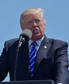 Blue Sky Prints: President Donald Trump delivering the commencement address to US Coast Guard cadets