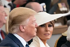 Public Event Prints: President Donald Trump and First Lady Melania Trump at the D-Day National Commemoration