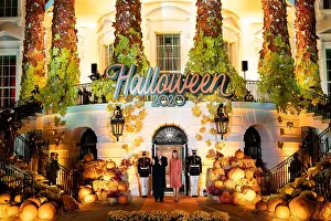 Halloween Prints: President Donald Trump and First Lady Melania Trump host the White House Halloween party on Oct