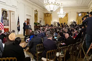 Cameras Prints: President Donald Trump holds a contentious press conference regarding the midterm election results Wednesday