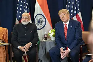 Rightist Prints: President Donald. Trump and India's Prime Minister Narendra Modi