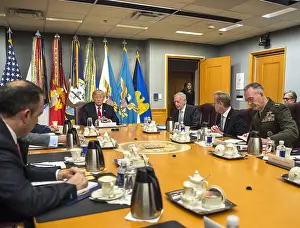 Cabinet Prints: President Donald Trump meets with the National Security Council at the Pentagon