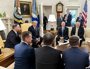 Pence Prints: President Donald Trump meets with Polish President Andrzej Duda in the Oval Office
