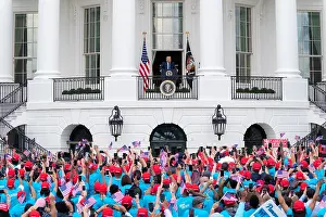 Public Appearance Prints: President Donald Trump speaks to followers attending a political rally