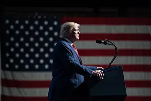 Stars And Stripes Prints: President Donald Trump speaks at Turning Point USA's 5th annual Student Action Summit