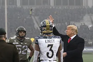 West Point Prints: President Donald Trump tosses a coin at the start of the 121st Army-Navy football game at West Point