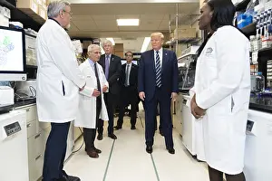 Fauci Prints: President Donald Trump tours the National Institutes of Health