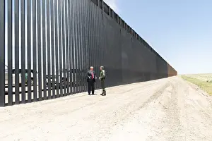 President Prints: President Donald Trump walks with US Border Patrol Chief