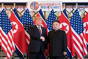 Three Quarter Length Prints: President Donald Trumps trip to Vietnam for summit meeting with North Korean Leader