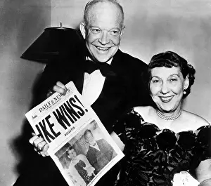 Mamie Prints: President Dwight D. Eisenhower and his wife