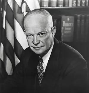 Politicians Republicans Prints: President Dwight Eisenhower. 1953 photo by George Tames. - (BSLOC_2014_16_48)