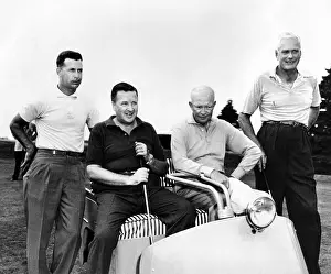Former Presidents Prints: President Dwight Eisenhower with his golfing partner