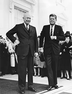 Lcgr1410 Prints: President Dwight Eisenhower and President-elect John Kennedy before their transition meeting