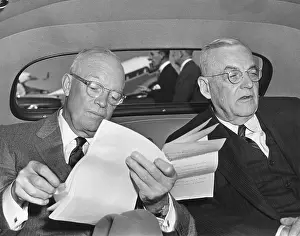 Lcgr1410 Prints: President Dwight Eisenhower and Secretary of State John Foster Dulles, Oct. 25, 1954