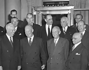 Lcgr1410 Prints: President Dwight Eisenhower with the Supreme Court on Nov