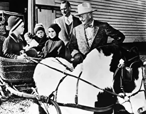 David Prints: President Dwight Eisenhower's grandchildren in a pony cart at his Gettysburg Farm