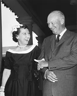 Couples Portraits Prints: President Dwight and First Lady Mamie Eisenhower. August 30, 1957. - (BSLOC_2014_16_83)