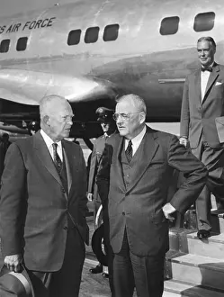 Lcgr1412 Prints: President Eisenhower was met by Sec
