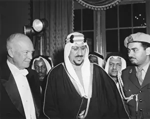 Evening Dress Prints: President Eisenhower with Saudi Arabia King