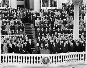 Earl Prints: President Eisenhower sworn in by Chief Justice Earl Warren