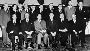 Cabinet Prints: President-elect Dwight Eisenhower poses with his Cabinet. L-R