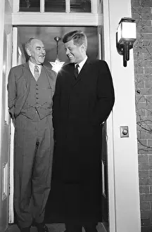 Acheson Prints: President-elect John Kennedy and Dean Acheson after meeting on Nov