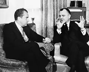 Hand Gestures Prints: President-elect Richard Nixon with Walter Hinkle