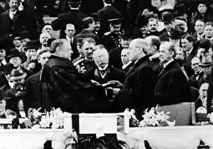 Wilson Prints: President Elect Woodrow Wilson (center right)